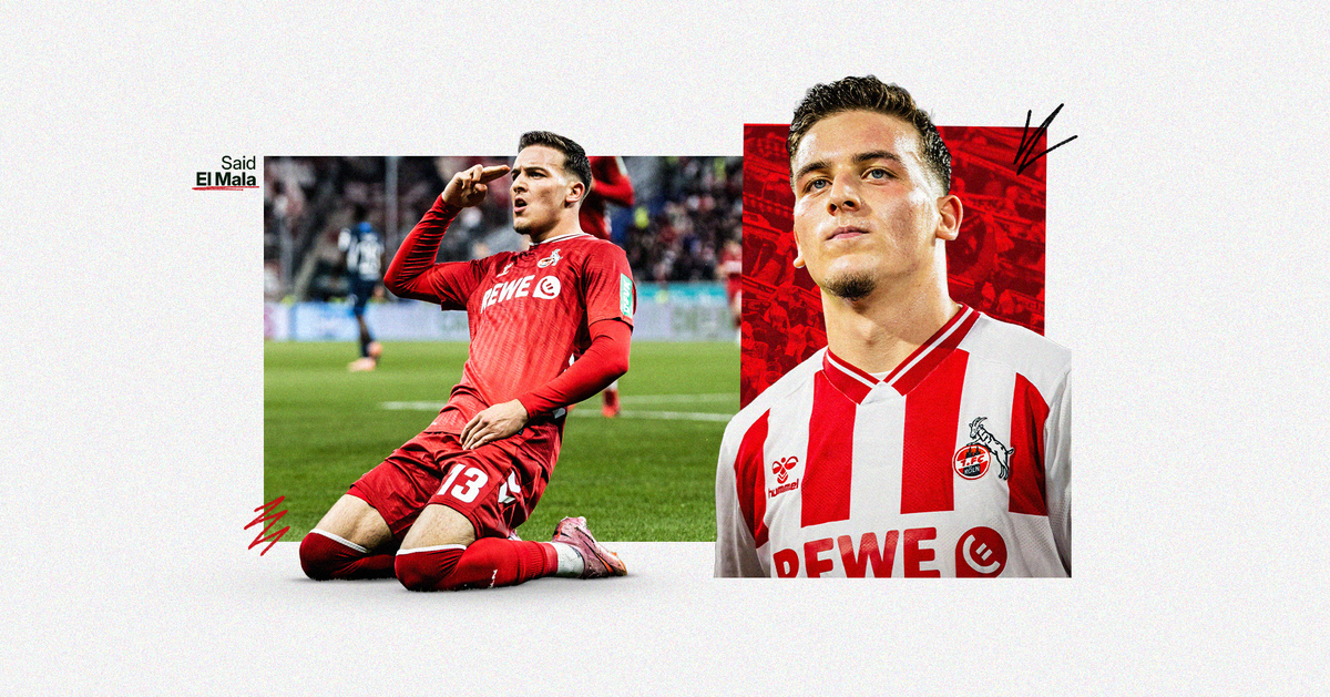 Graphic featuring 1. FC Koln winger Said El Mal